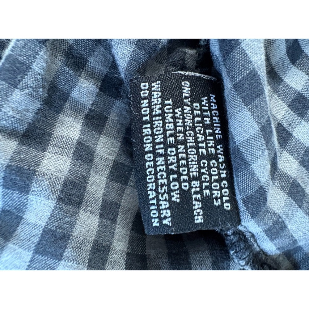 Enyce Mens 2XL Button Up Short Sleeve Gingham‎ Black White Plaid - Picture 7 of 7